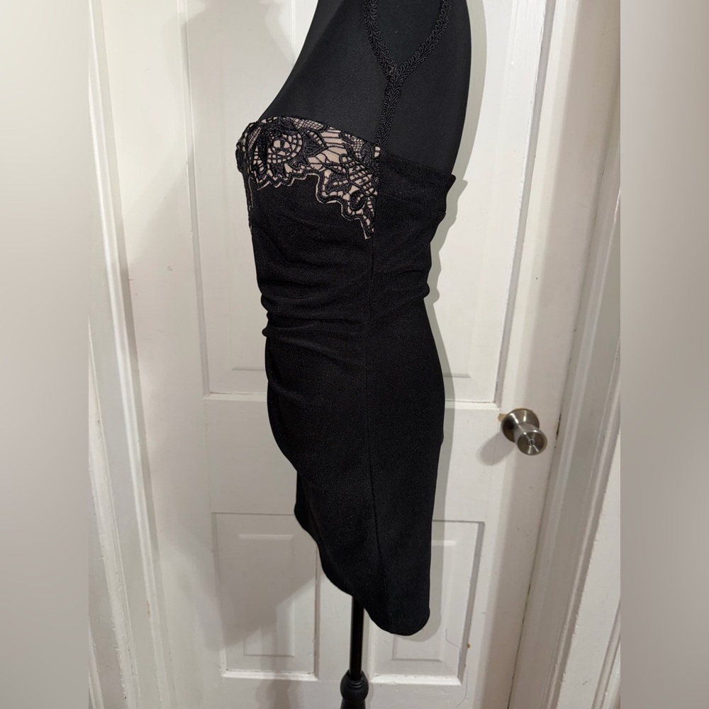 Women's size‎ 6 Lipsy Black Lace Mini Dress, casual, prom, date night - Picture 5 of 6